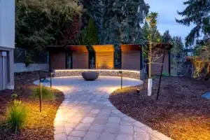 Outdoor Lighting Fireplace